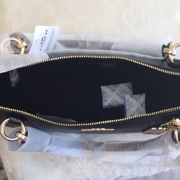 NEW Coach Ava Tote In Crossgrain Leather Handbag Black F57526 - Picture 5 of 9